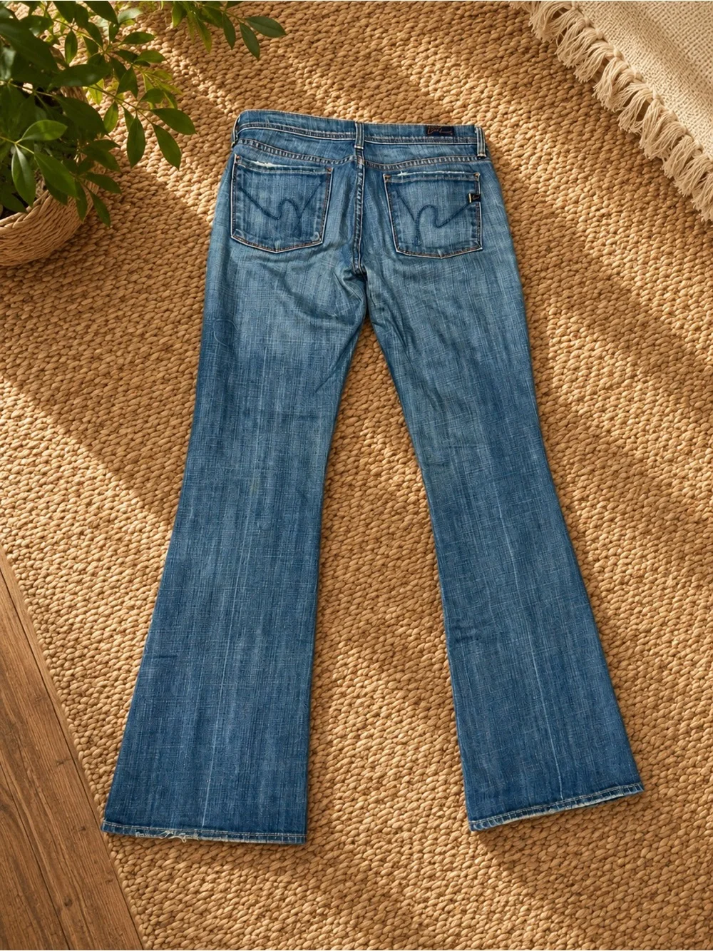 Citizens Of Humanity Blue Bootcut Jeans - Faded Indigo - Picture 6 of 7